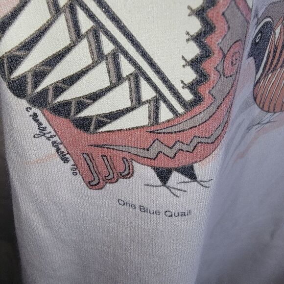 Nancy Lenches "One Blue Quail" Vintage Tucson t-shirt size XL - Picture 3 of 6